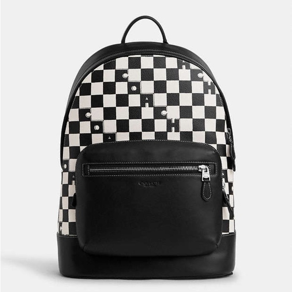 West Backpack With Checkerboard Print NWT
